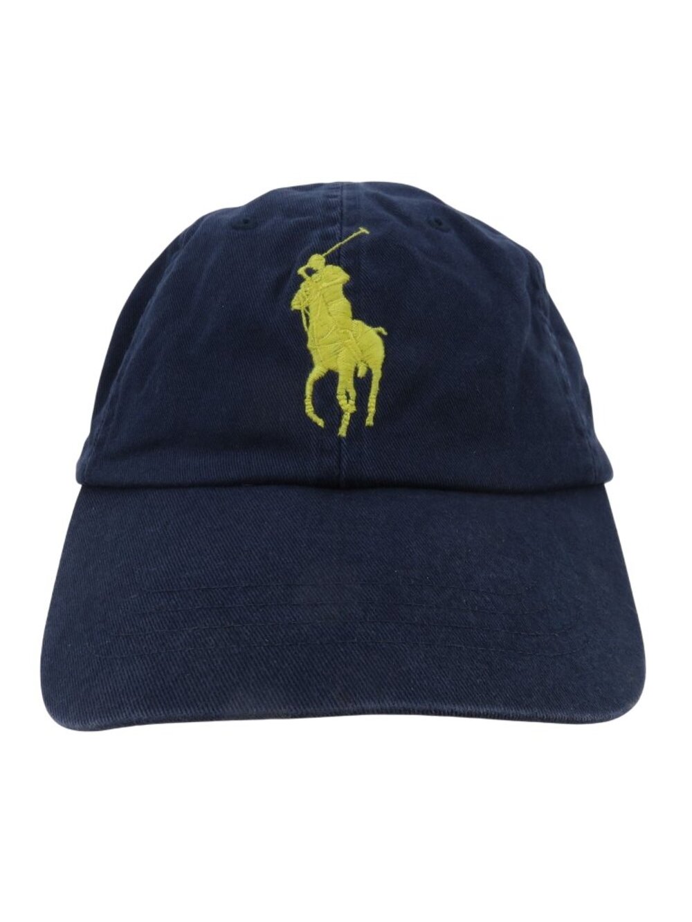 Polo Ralph Lauren Adult One Size Big Pony Chino Blue Yellow Baseball Hat Cap